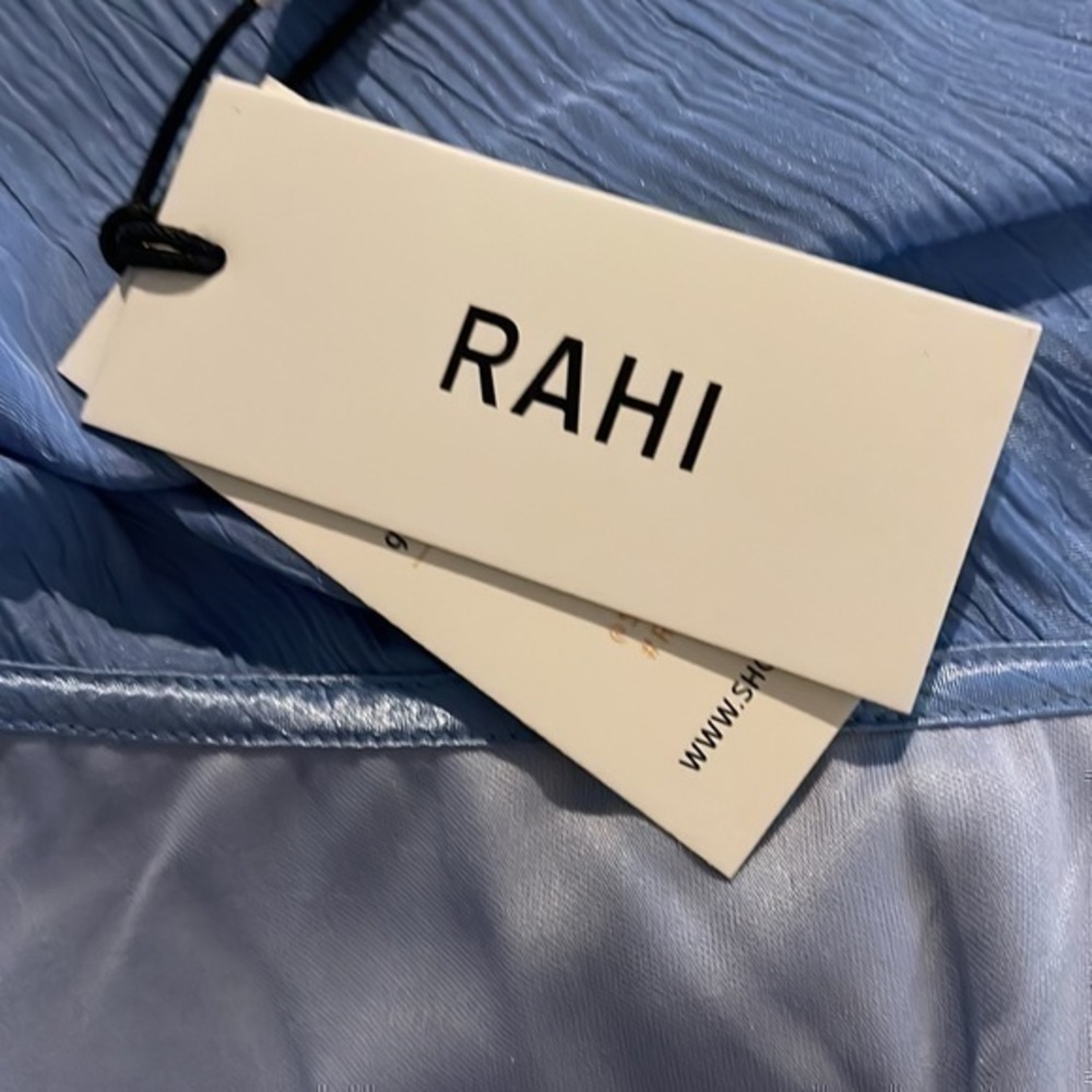 Blue Satin Slip Dress - Picture 7 of 7